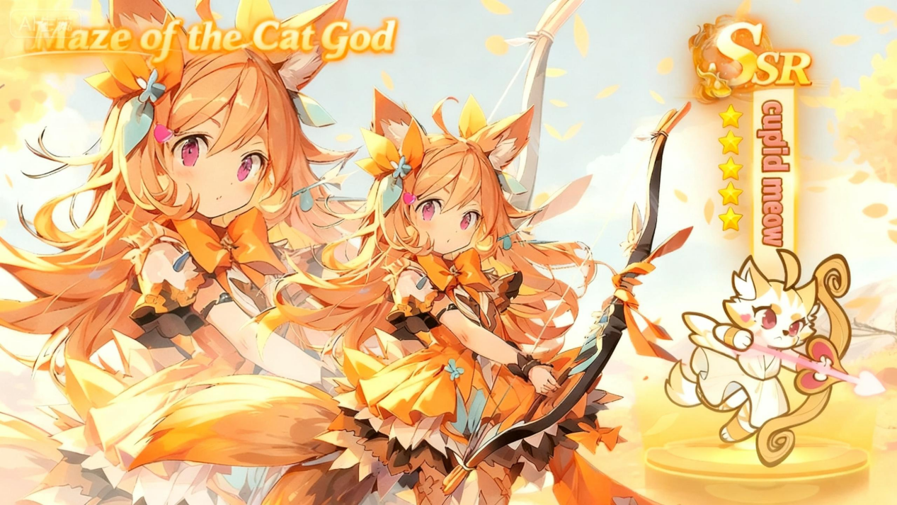 Upgrade screen in Meow God's Maze