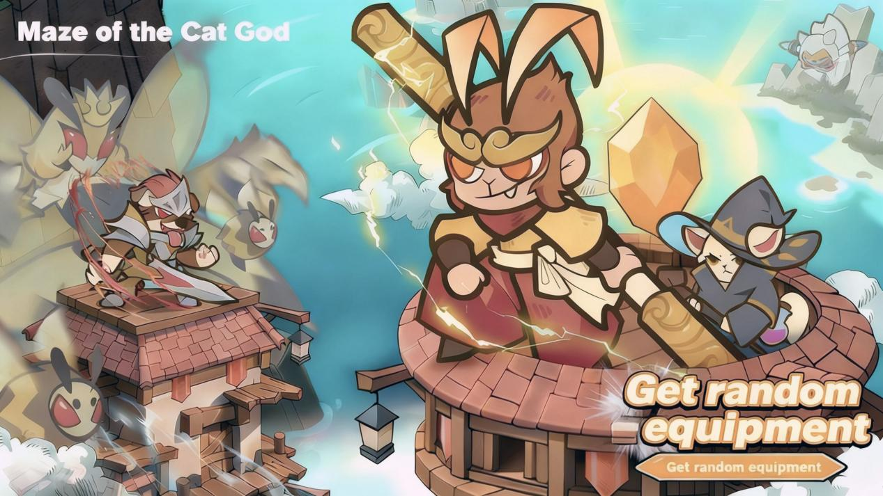 Boss encounter in Meow God's Maze